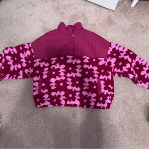 PacSun Pink and Red Floral Jacket